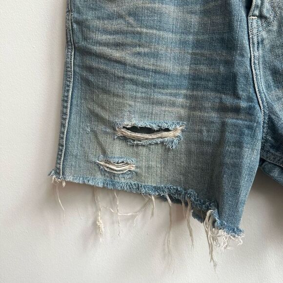 Levi's Women's Distressed Cutoff Jeans Denim Shorts Blue Size 28 - Picture 3 of 12